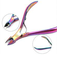 4pcs/Set Stainless Steel Titanium Coated Manicure Tools, Includes Dead Skin Clipper, Cuticle Pusher, Dead Skin Removal And Nail Scraper - Multicolor - View 4