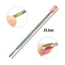 4pcs/Set Stainless Steel Titanium Coated Manicure Tools, Includes Dead Skin Clipper, Cuticle Pusher, Dead Skin Removal And Nail Scraper - Multicolor - View 6