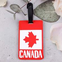 1pc National Flag Luggage Tag Name Tag With Creative Pvc 3d Relief Airline Boarding Pass Design, Portable Travel Accessory For Men And Women's Luggage, Carry-On Bag, Id Address Identifier - Multicolor - View 1