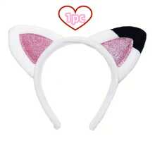 1入貓耳頭箍,聖誕節頭飾,化妝舞會裝扮,活動cosplay道具,相片道具裝飾,創意小禮物,派對配件,派對用品 - 彩色 - 查看 1