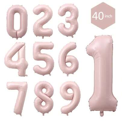 New 40-Inch Jumbo 0-9 Number Foil Balloon, Caramel/Coffee/Pink/Blue/Olive Green/Cow Print/Platinum, Ideal For Birthday, Anniversary, Wedding, Holiday Party Decorations