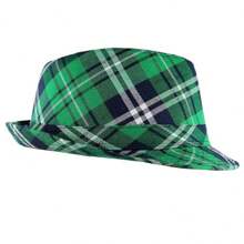 1 Miếng Irish Kẻ sọc Màu xanh lá Len Mũ lưỡi trai , Ngày St. Patrick Trang phục Phụ kiện Elf Mũ Thích hợp Cho nam giới , NỮ Và Trẻ em - kẻ sọc màu xanh lá cây - Xem 3