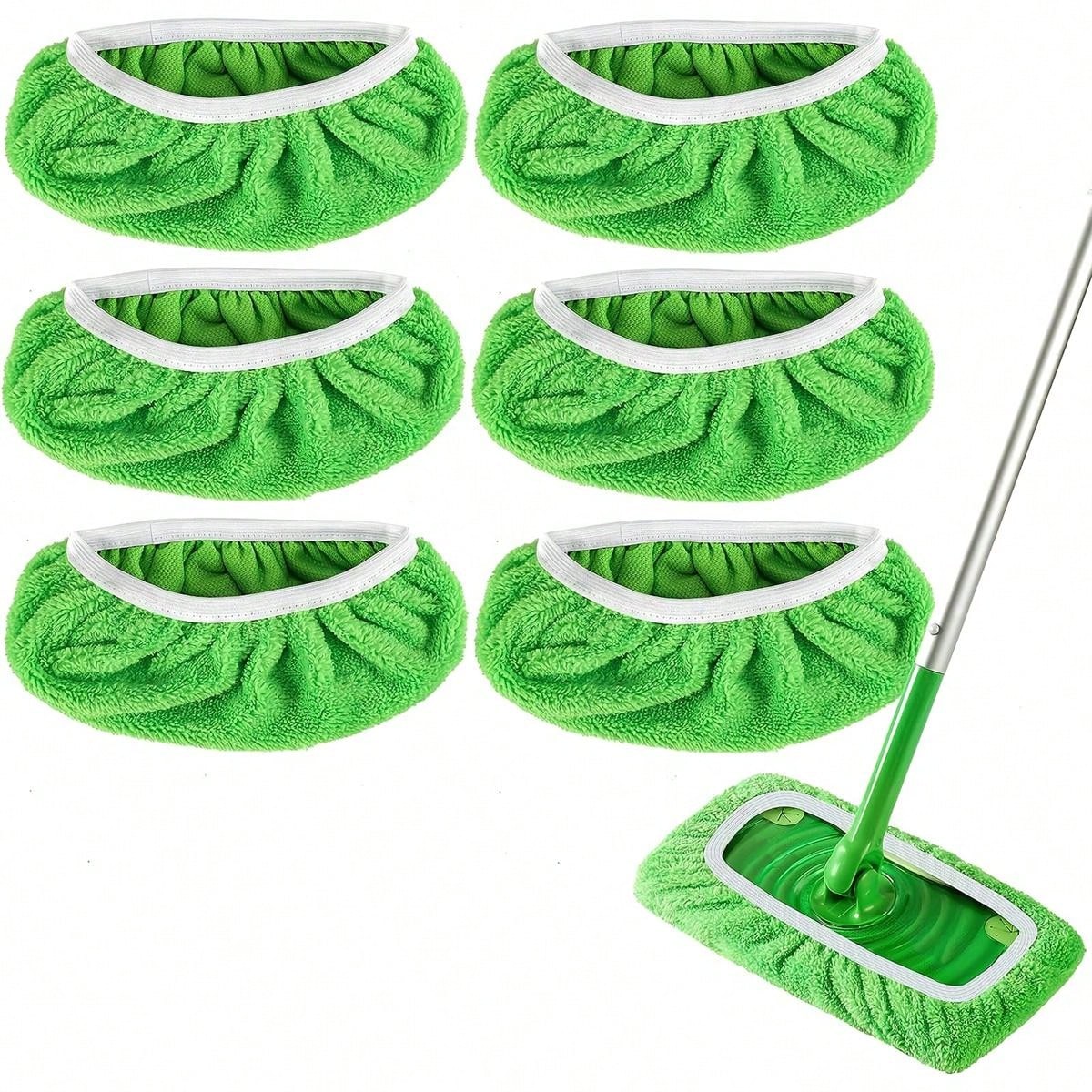 1/2/4/6 Pcs, Mop Replacement Pads, Flat Mop Cloths, Washable Durable Replacement Mop Cloths