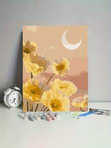 Pintura Digital De Paisaje De Flores Amarillas De Una Pieza De 40 * 50 Cm - Amarillo - Ver 1