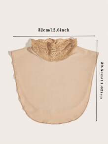 1pc/2pcs/5pcs Women's Elegant Lace Collar Soft Comfortable Fabric Mock Collar For Daily Wear And Fashionable Gift Accessories Women Valentine's Day - Black and White - View 2