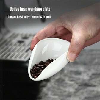 1pc Ceramic Coffee Bean Measuring Tray With Scale And Cups, Sample Display Dish For Raw And Roasted Beans School Supplies, Back To School