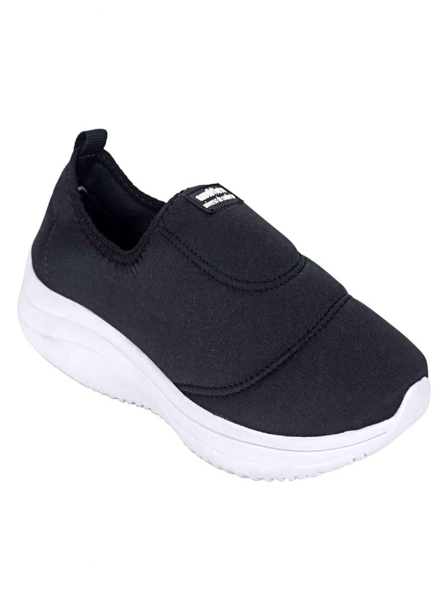 Women Wedge Sneakers - 黑與白 - 查看 1