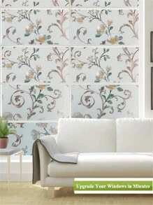 1卷多種尺寸和風格的霧面靜電貼紙,無粘性貼紙,可隱私、遮陽、防爆玻璃貼膜,適用於辦公室、倉庫、客廳、臥室、廚房、浴室和推拉門,還適用於聖誕節和其他節日裝飾 - 橘色 - 查看 4