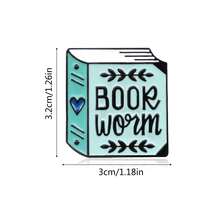 1個書形徽章胸針 - 彩色 - 查看 2