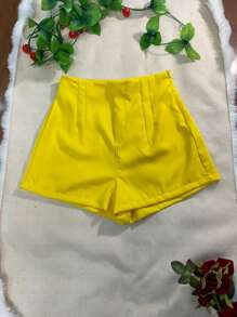 Women Shorts - Yellow - View 1