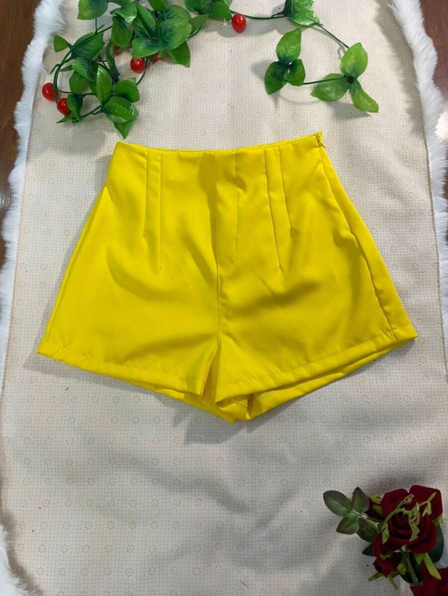Women Shorts - Yellow - View 1