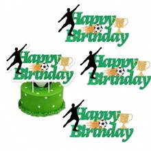 1pc/Bag New Generation Football Themed Cake Topper, Party & Festival Decoration Set - Multicolor - View 1