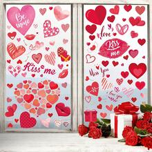 9 Sheets Valentine'S Day Window Clings Heart Window Sticker Decals For Home Wedding Anniversary Party Supplies Shop Window Glass Display Decoration - Multicolor - View 4