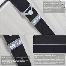 2 包行李带，行李带，可调节旅行带，带合金扣设计，2 种不同尺寸的行李箱带弹性带，经 TSA 批准，可用于随身行李 - 黑色 - 查看 7