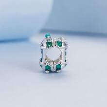 WOSTU 新款時尚925純銀可開啟式行李箱珠寶串珠,適合女性diy手鍊和項鍊製作 - 銀色 - 查看 6