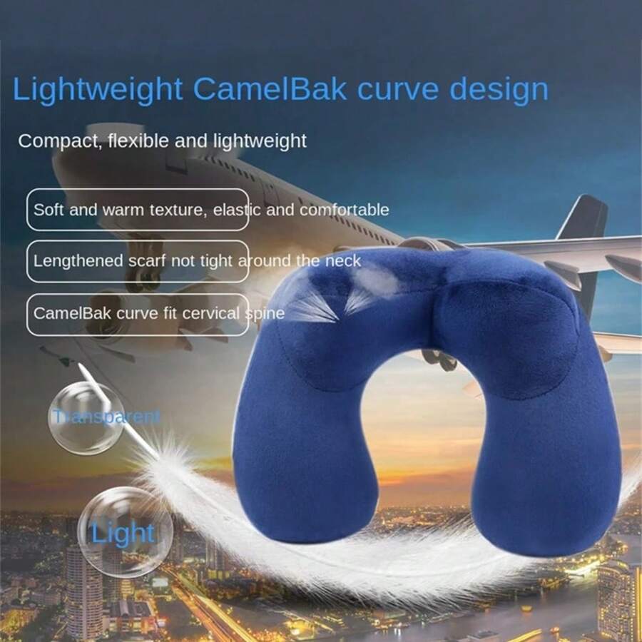 Travel Pillow, Memory Neck Pillow Head Support Pillow,3Pcs Inflatable