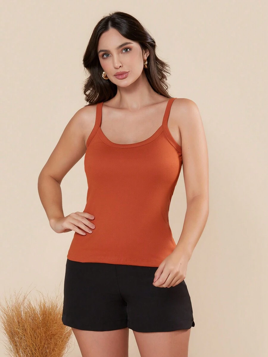 Women Tank Tops & Camis - Brown - View 1