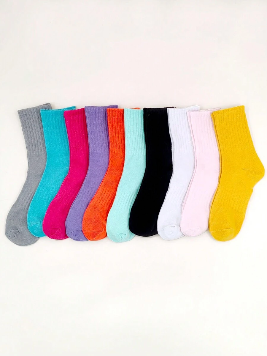 10pairs Women's Multicolor Casual Outdoor Sports Travel Matching (Random Mix 10pairs) - Multicolor - View 1