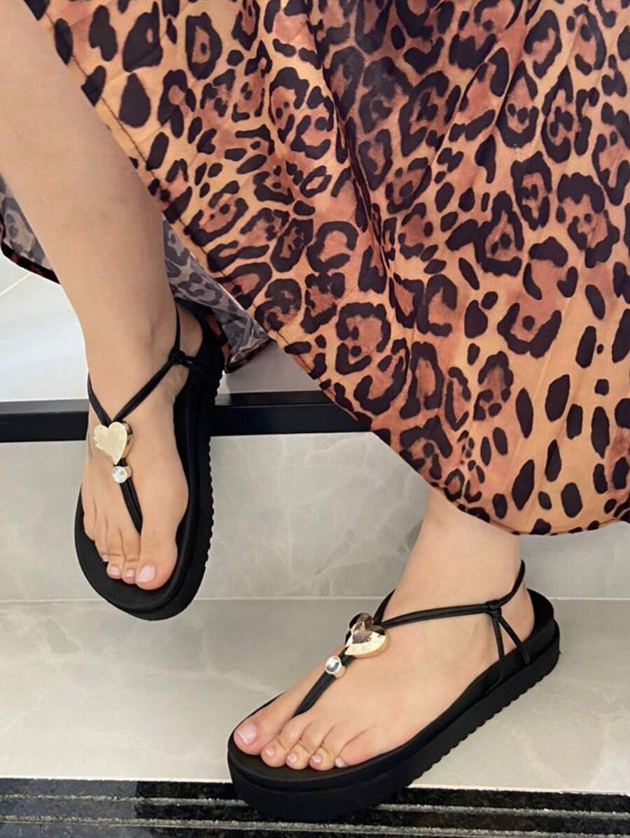 Women Flat Sandals - 黑色 - 查看 1