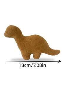 1pc Soft And Cute Stuffed Plush Dinosaur Triceratops Toy, Perfect Gift For Kids In Festivals - Brown - View 2