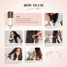 Travel Blow Dryer Brush In One, Mini Hot Air Brush, Hair 2 Inch One Step Hair Dryer And Styler Volumizer-Not Dual Voltage - Cắm Mỹ - Xem 6