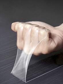 1入組透明膠片納米雙面膠帶,高黏度防水丙烯酸雙面粘鉤,無痕粘貼 - 白色 - 查看 5