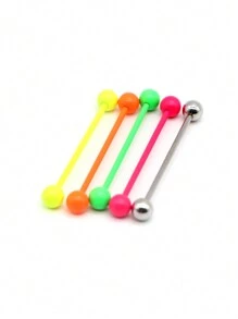 1件1.6*38mm長不鏽鋼工業刺針耳軟骨塞子隧道珠寶耳環直桿豎形耳鈦環首飾 - 耳環 - 查看 12