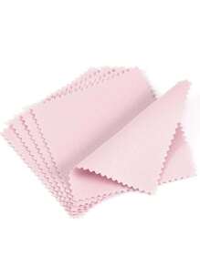 5入組黃色雪麗布擦銀布,珠寶保養布-方形大理石紋銀擦布、雙面鏡面擦布、銀器拋光擦布、雪麗布擦銀布 - 黃色 - 查看 2