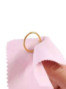 5入組黃色雪麗布擦銀布,珠寶保養布-方形大理石紋銀擦布、雙面鏡面擦布、銀器拋光擦布、雪麗布擦銀布 - 黃色 - 查看 3