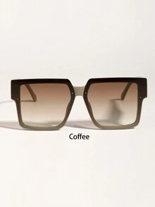 1 件装 女士 大号方形塑料镜框 时尚眼镜 适合街头日常散步 服饰配饰 - 彩色 - 查看 6