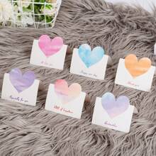 10入組創意小卡片愛心折半式賀卡,心形婚禮賀卡,祝福留言卡,小禮物信紙,折疊祝福卡,情人節,母親節,父親節 - 彩色 - 查看 1