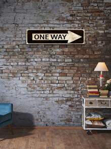 1pc One Way Metal Tin Sign  4 X16  Vintage Plaque Decor Wall Art , Wall Decor , Room Decor , Home Decor , Restaurant Decor , Bar Decor , Cafe Decor , Garage Decor , Water  Proof , Dust   Proof - Multicolor - View 5