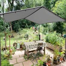 Rectangle Garden Sail Canopy Waterproof, Shade Sails Canopy Rectangular 95% UV Block Windproof Easy To Install With Rope Greenhouse Flower Plant, Light Grey - Light Grey - View 1