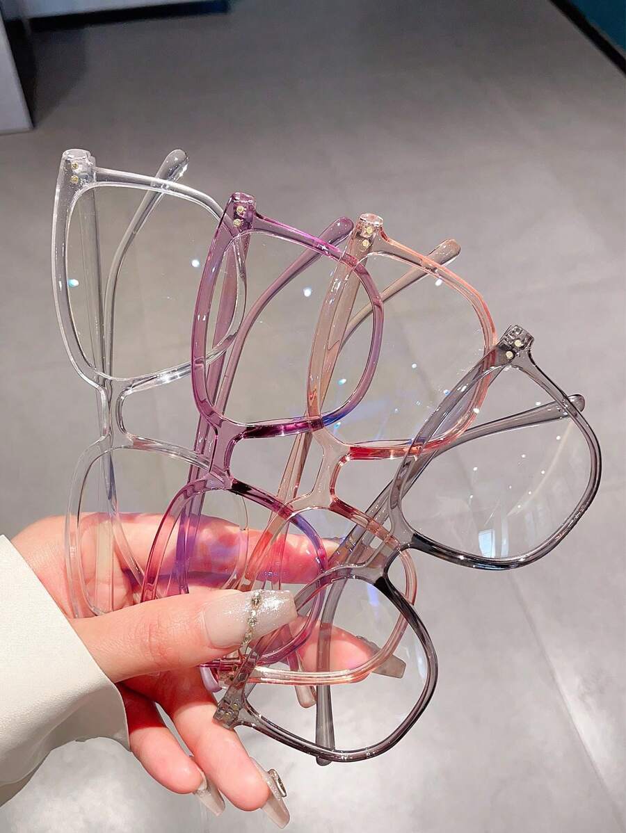 4pcs Women's PC Frame Square Fashion Glasses - Multicolor - View 1