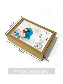 1套diy針織材料套件,內含12件配件,可愛的卡通企鵝手工,附英文說明書,適用於節日禮物（工具配件隨機配色） - 彩色 - 查看 1