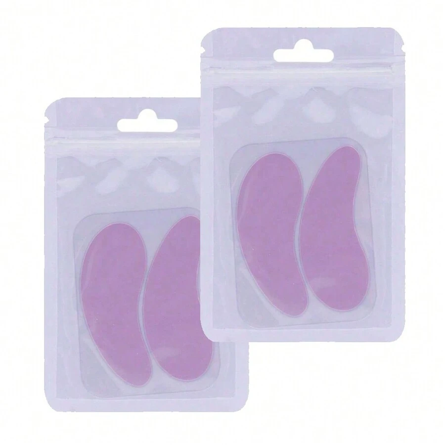 New Reusable 2 Pairs Eye Pads Silicone Stripe Lash Lift Eyelash Extension Hydrogel Patches Under Eye Gel Patch Makeup Tools - Purple - View 1