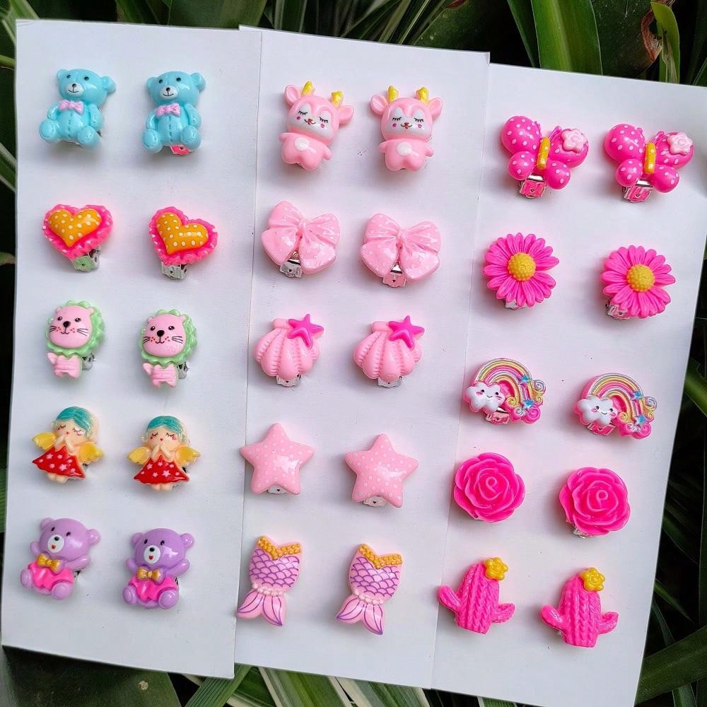 10pcs-combo-cute-girl-s-ear-clip-earrings-with-butterfly-flower-deer