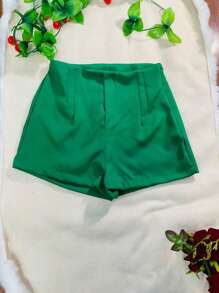 Women Shorts - Dark Green - View 1