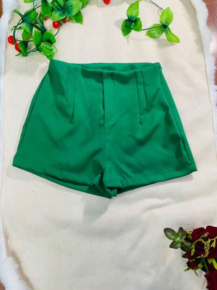 Women Shorts - Dark Green - View 1