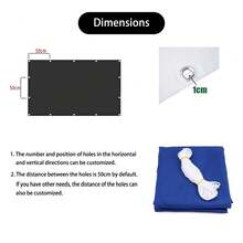 Rectangle Garden Sail Canopy Waterproof, Shade Sails Canopy Rectangular 95% UV Block Windproof Easy To Install With Rope Greenhouse Flower Plant, Light Grey - Light Grey - View 4