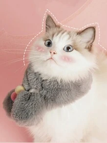 ABLAZE ZAI 1入組灰色布質寵物保暖圍巾,適用於貓狗裝扮 - 灰色 - 查看 1