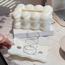 1個圓形衛生紙盒,創意實用時尚設計,適用於家庭、辦公室和汽車使用,美麗和創新的紙巾盒 - 黑色 - 查看 7