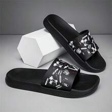 Men's Summer Slipper Classics Style Large Size Fashionable Indoor/Outdoor Casual Slippers - Black - View 5