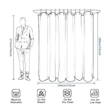 1入組/個侏儒心形玫瑰木板紅色情人節沖涼窗簾,情人節浪漫可愛沖涼窗簾,180*180厘米/72"*72"防水沖涼窗簾與12個掛鉤,適用於浴室/浴缸裝飾,作為禮物 - 紅色 - 查看 4