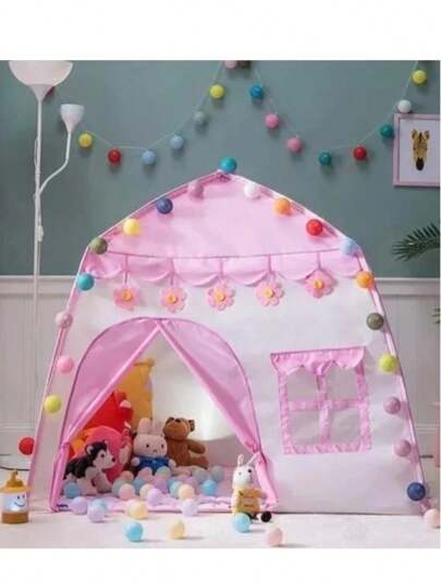 Tienda Casa de Campaña Infantil Carpa Flores Para Niñas Rosa o Azul