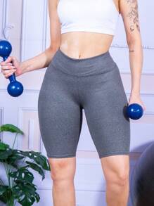 Women Sports Shorts - 灰色 - 查看 2