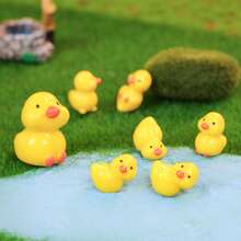 16pcs/Set Mini Duck Decoration, Cute Decorative Object For Home Decor Duck Shaped Garden Decorative Object - Yellow - View 4