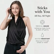 2pcs Silicone Invisible Nipple Cover Pasties, Thin & Breathable, Designed For Wedding Dresses, Strapless Gowns, Invisible Bras, Dresses, Jumpsuits, Vacation - Apricot - View 4