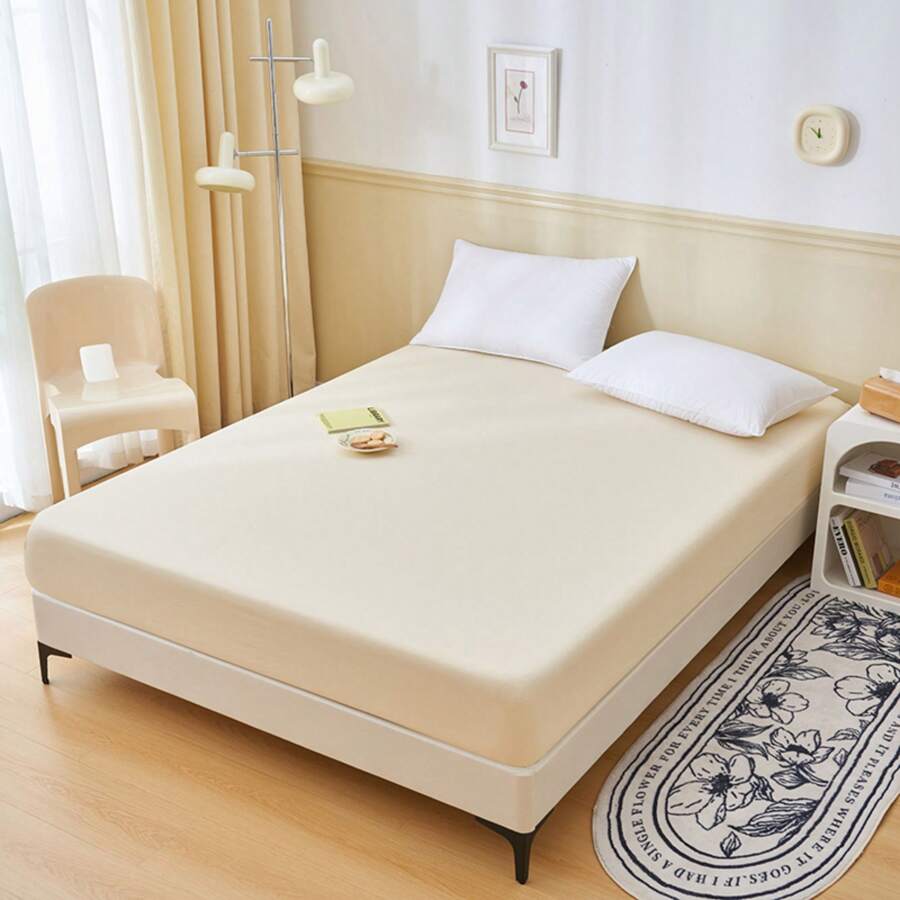 純色床上用品套件3件套(不含平床單) - 米色 - 查看 1