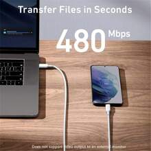 Cavo USB-C a USB-C Powerline III 100W, compatibile con iPhone 15 Pro 2020, iPad Pro 2020, iPad Air 4, Galaxy S20 Plus S9, Pixel, Switch, V20 e CarPlay/CarLife